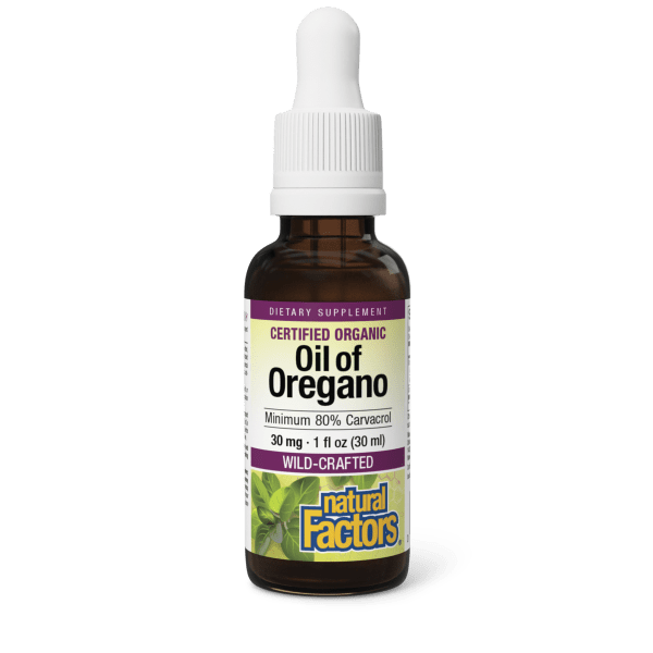 Олія орегано, Natural Factors Oil of Oregano Liquid, 30 мг, 30 мл