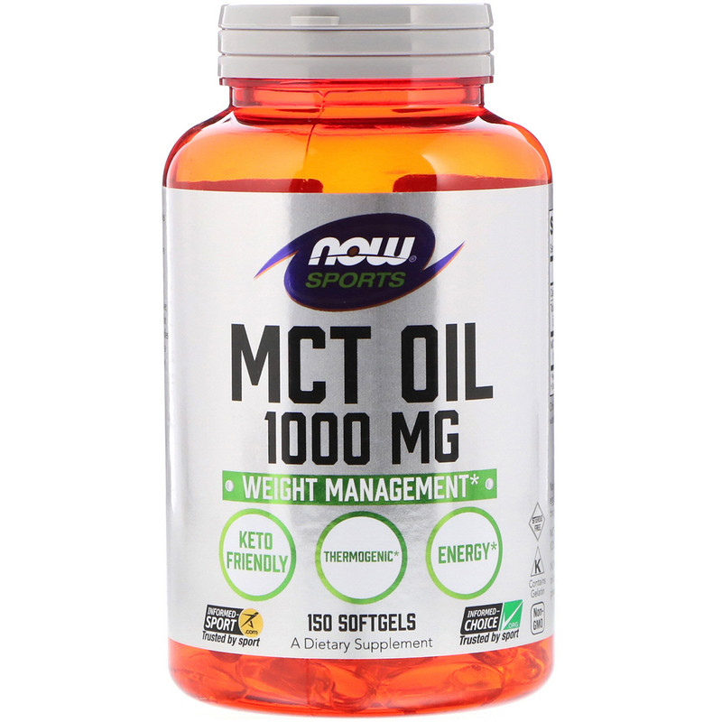 МСТ олія, Now Foods MCT Oil, 1000 мг, 150 м'яких капсул
