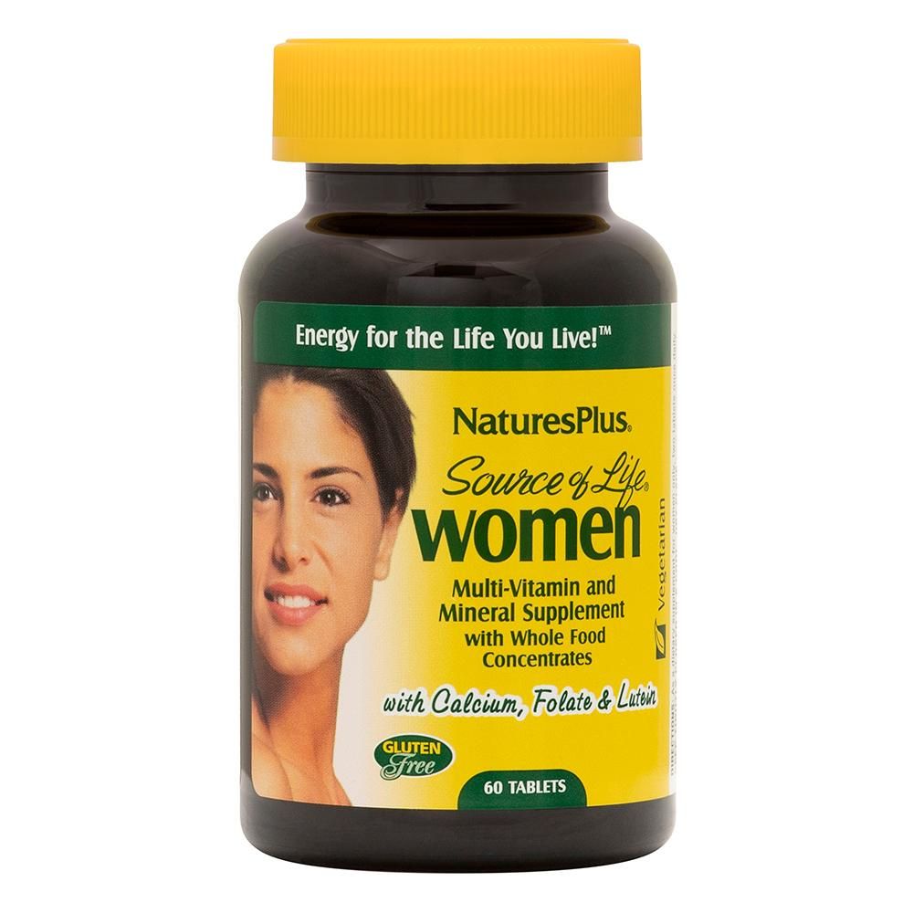 Мультивітаміни для жінок, Natures Plus Source of Life Multi-Vitamin and Mineral, 60 таблеток