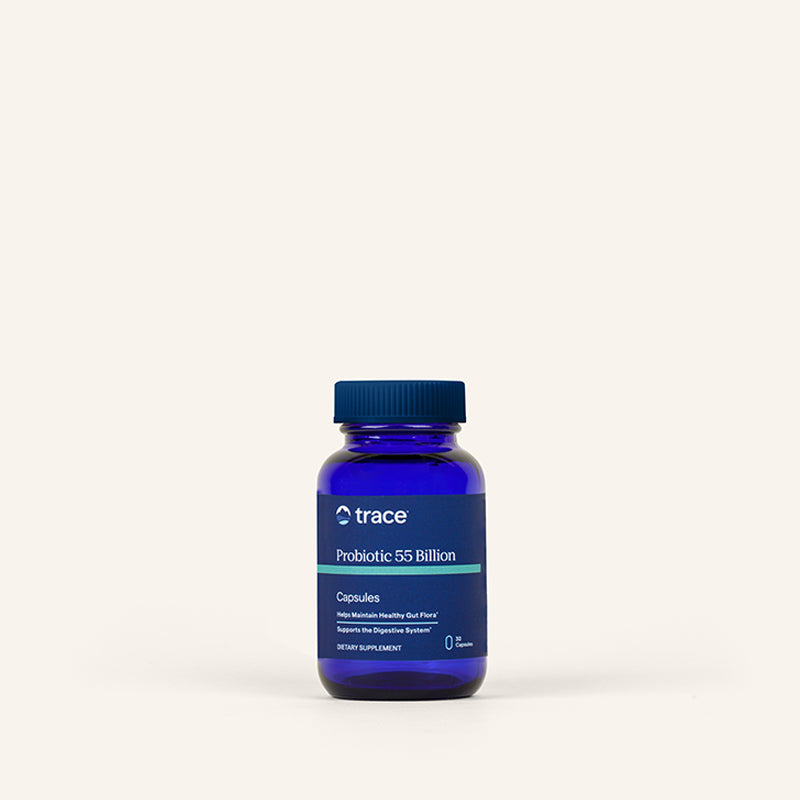Пробіотик з біфідо та лактобактеріями, Trace Minerals Research Probiotic 55 Billion, 30 капсул