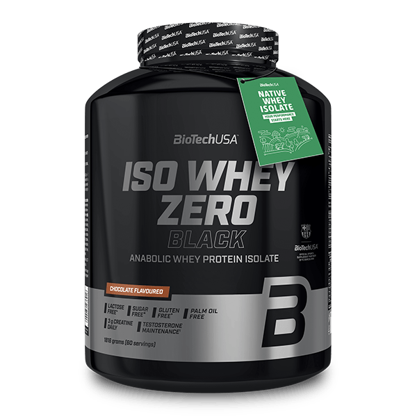 Сироватковий протеїн ізолят, BioTech Iso Whey Zero Black, 1816 г (Шоколад)