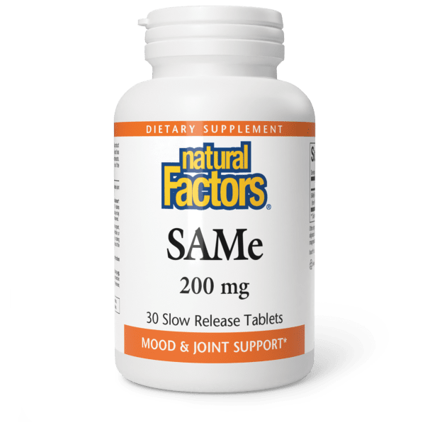 SAM-e (дисульфат тозилат), Natural Factors SAMe Disulfate Tosylate, 200 мг, 30 таблеток