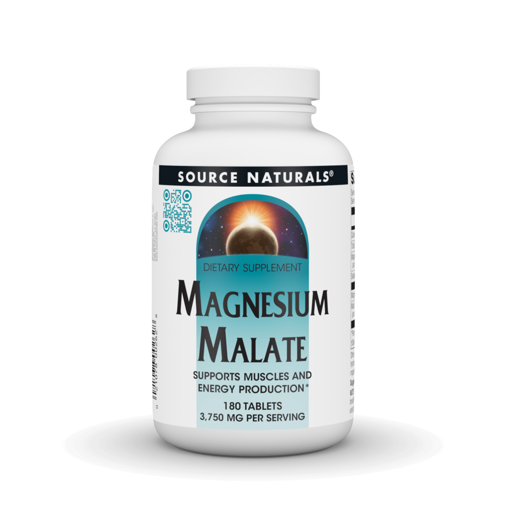 Магній малат, Source Naturals Magnesium Malate, 180 таблеток