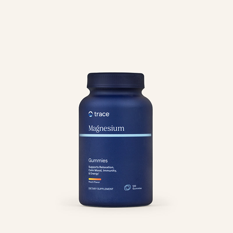 Магній, смак персика, Magnesium Gummies, Trace, 120 жувальних цукерок