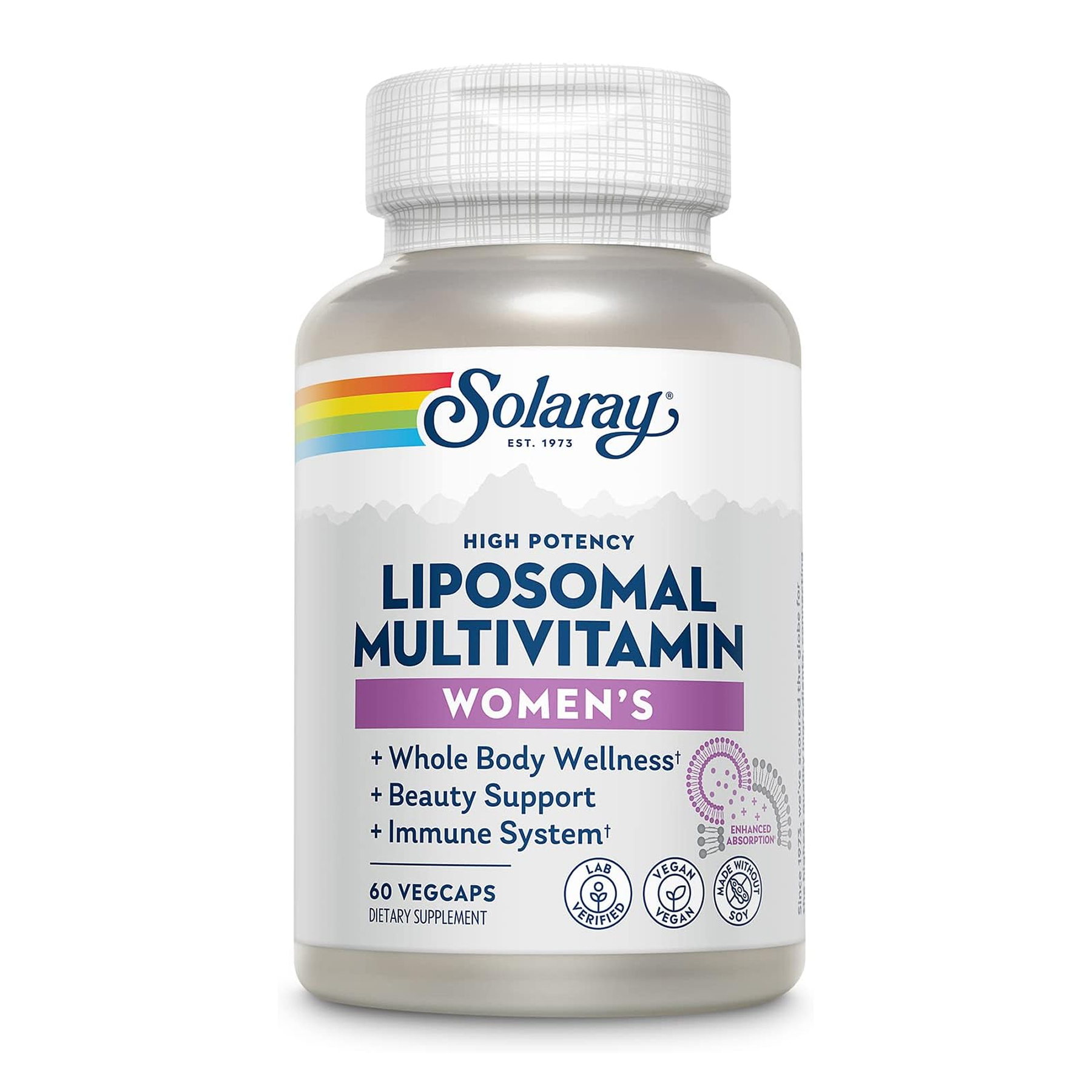 Мультивітаміни для жінок, Solaray Liposomal Multivitamin Womens, 60 вегетаріанських капсул