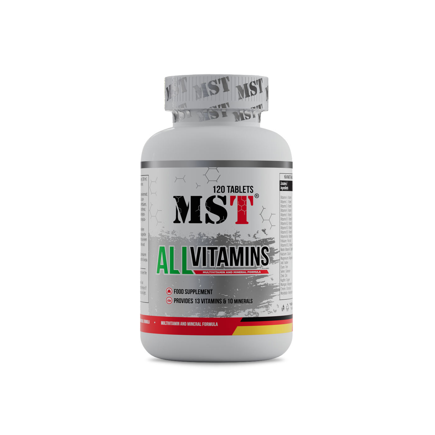 Мультивітаміни, MST All Vitamins, 120 таблеток (Полуниця)